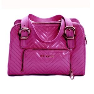 Ted Baker Kayler Shiny Patent Quilted Bowler Satchel, Office Bag, Ladies' Purse